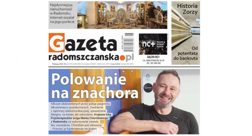 Na zdjęciu okładka najnowszego numeru Gazety Radomszczańskiej z 8 lutego 2024