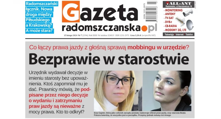 Na zdjęciu okładka najnowszego numeru Gazety Radomszczańskiej z 15 lutego 2024