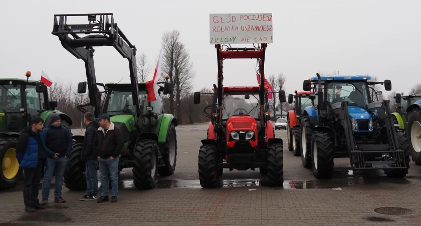 Na zdjęciu protest rolników w Radomsku