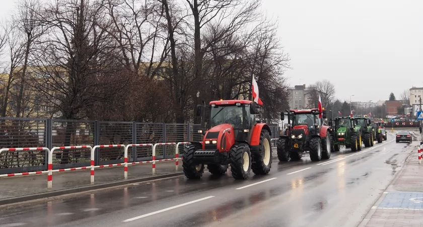 Na zdjęciu protest rolników w Radomsku