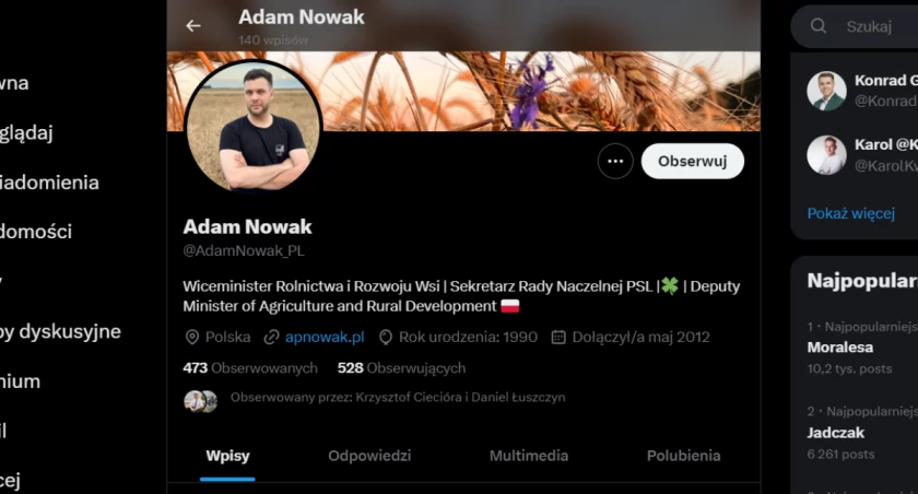 Zrzut ekranu z platformy X (Twitter)