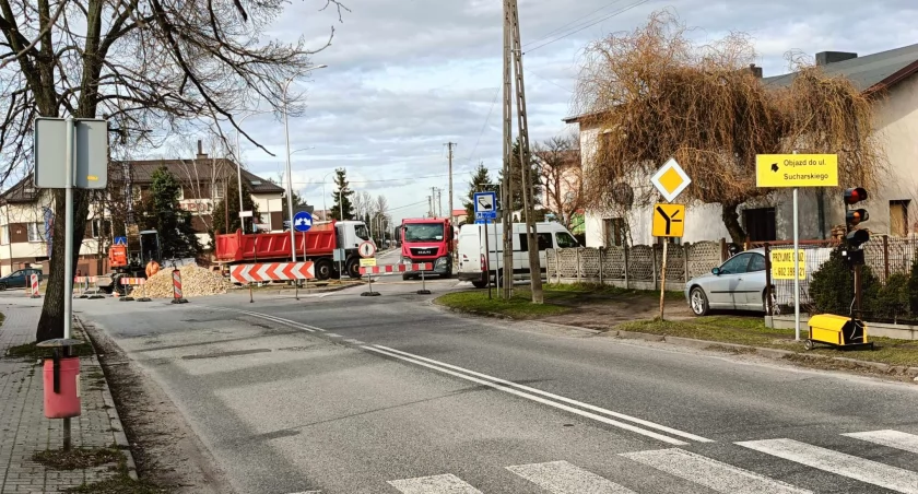 Na zdjęciu skrzyżowanie Krasickiego z Sucharskiego, fot. Facebook/UM Radomsko