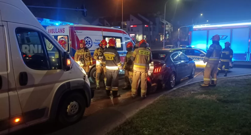 Na zdjęciu miejsce wypadku, fot. KP PSP Radomsko