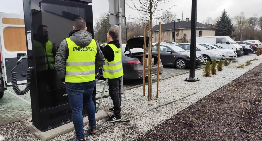 Na zdjęciu nowa stacja ładowania, fot. Facebook/UM Radomsko