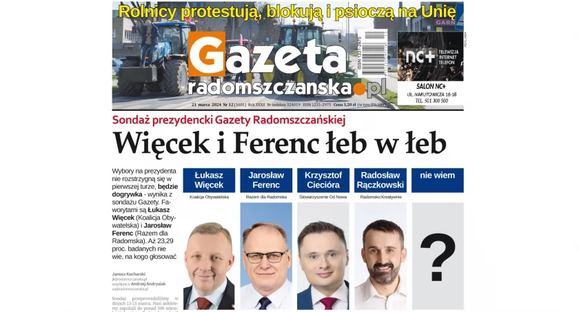 Na zdjęciu okładka najnowszego numeru Gazety Radomszczańskiej z 21 marca 2024