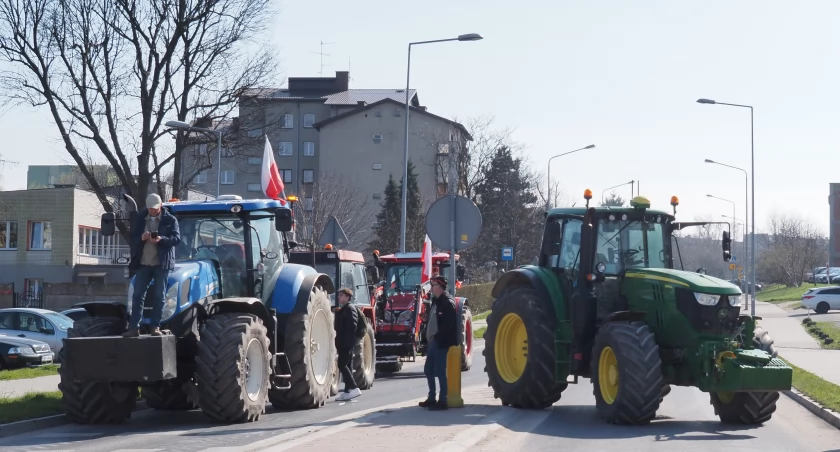 Na zdjęciu protest rolników w Radomsku, środa 20 marca