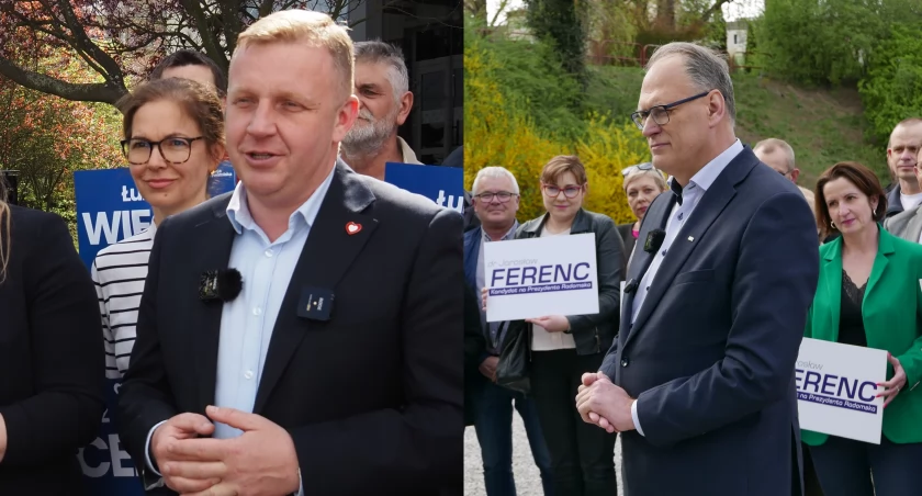 Na zdjęciu Łukasz Więcek i Jarosław Ferenc