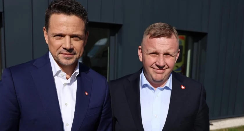 Na zdjęciu Rafał Trzaskowski i Łukasz Więcek