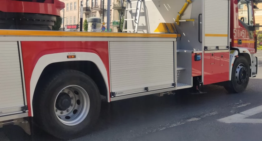 Na zdjęciu wóz straży pożarnej