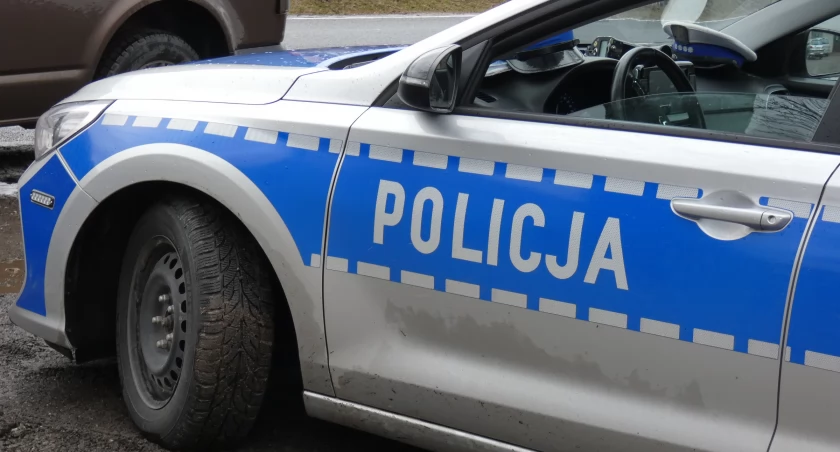 Na zdjęciu radiowóz KPP Radomsko