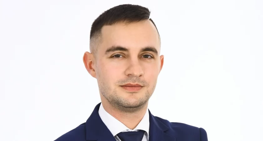 Na zdjęciu Marcin Tomczyk, wójt Wielgomłyn