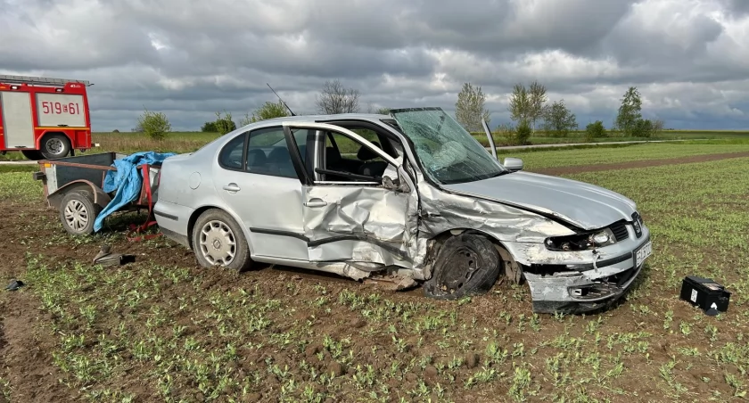 Na zdjęciu miejsce wypadku, fot. KPP Radomsko