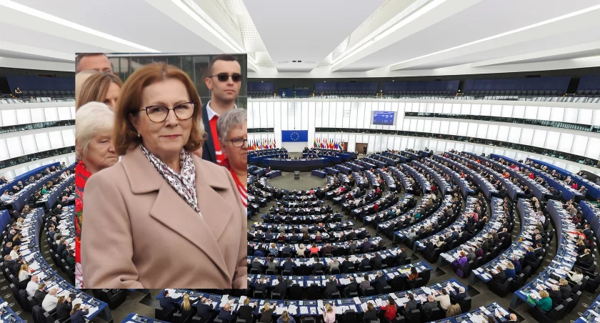 Na zdjęciu Anna Milczanowska i Parlament Europejski, fot. Wikipedia