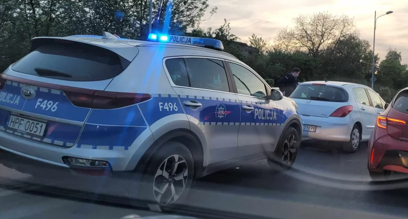 Na zdjęciu radiowóz KPP Radomsko 