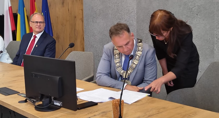 Na zdjęciu Rafał Dębski, nowy przewodniczący Rady Miasta 