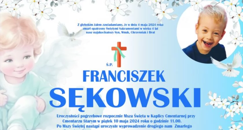 Na zdjęciu nekrolog Frania, fot. Facebook