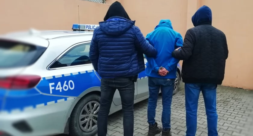 Na zdjęciu zatrzymany w Przedborzu