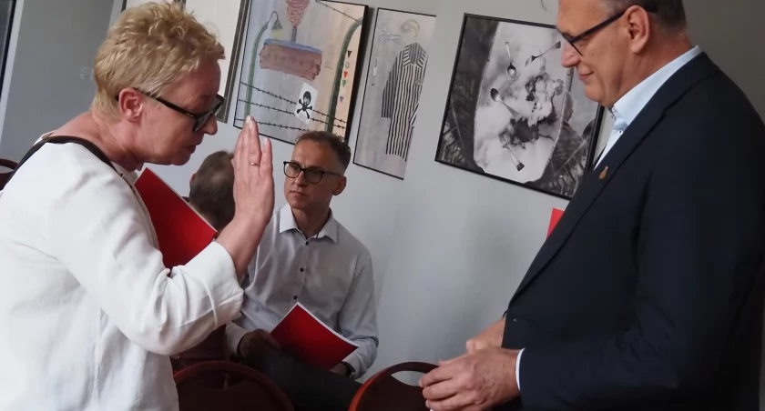 Na zdjęciu: Wioletta Pal i Jarosław Ferenc kilka minut po zakończeniu spotkania