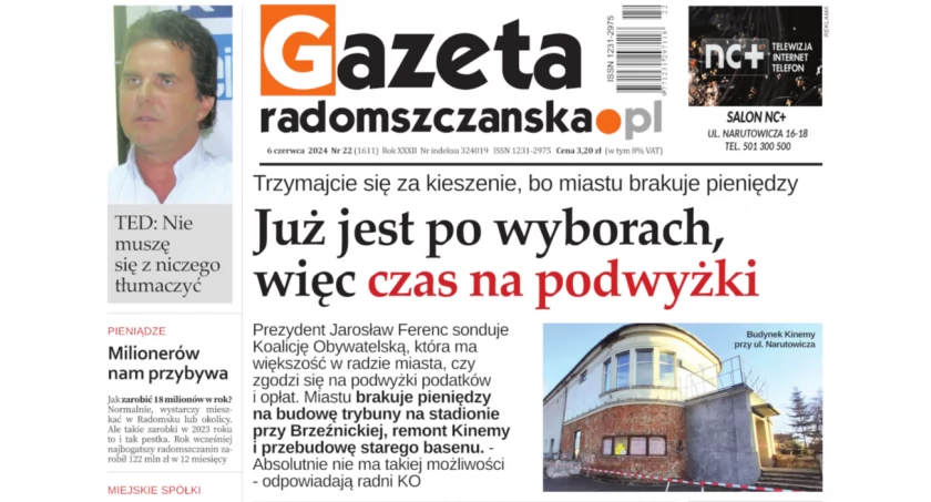 Na zdjęciu najnowsze wydanie Gazety Radomszczańskiej