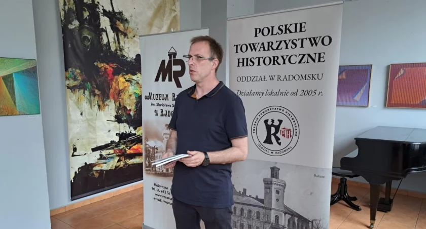Na zdjęciu Tomasz Nowak, prezes radomszczańskiego oddziału PTH