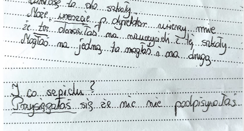 Na zdjęciu: Takie anonimy dostawali mieszkańcy bloku
