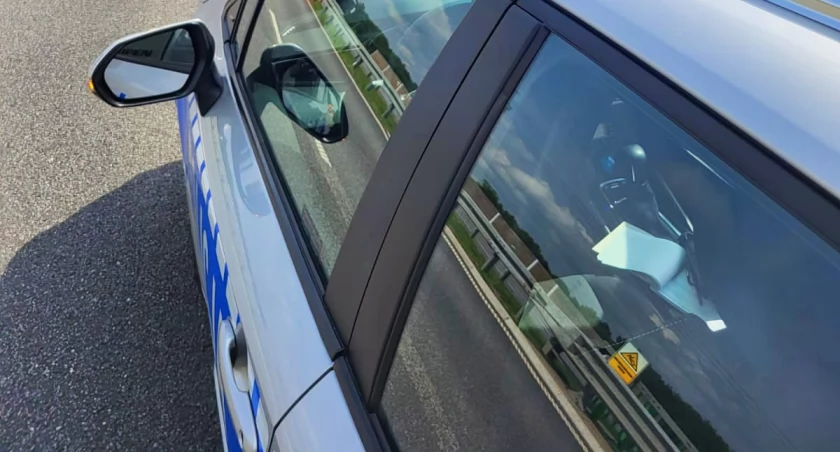 Na zdjęciu radiowóz KPP Radomsko 