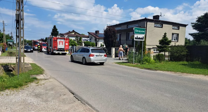 Na zdjęciu interwencja straży pożarnej w Okrajszowie
