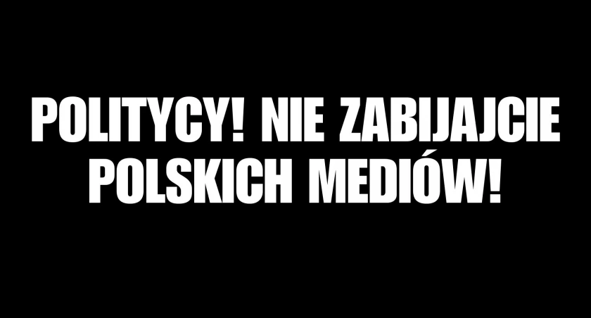 Na zdjęciu hasło protestu dziennikarzy