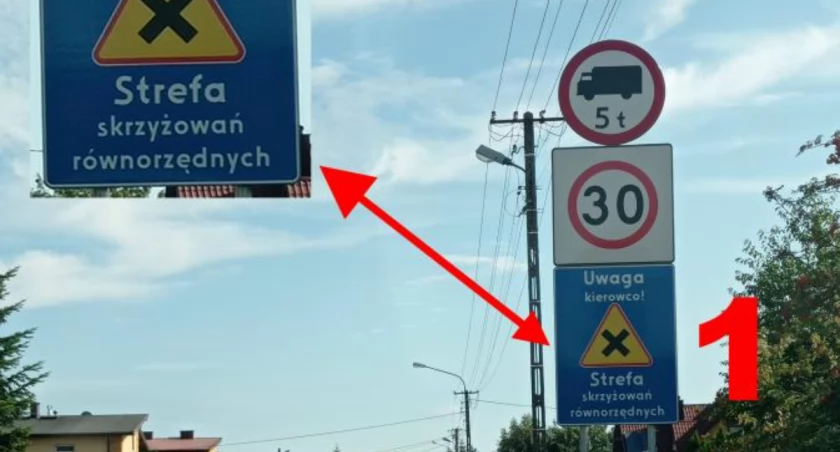 Na zdjęciu: Znaki na ulicy Soplicy na osiedlu Pana Tadeusza, fot. Czytelnik