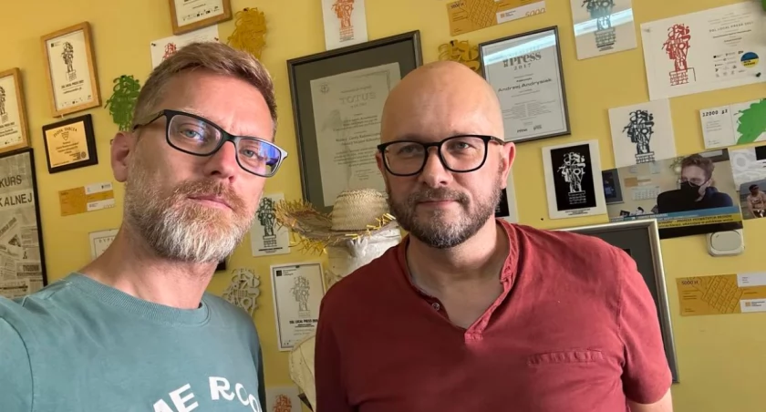 Na zdjęciu Janusz Kucharski i Andrzej Andrysiak