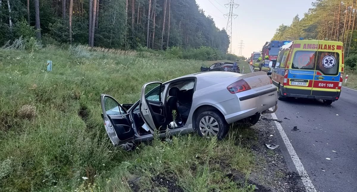 Na zdjęciu: Miejsce wypadku, fot. KP PSP Radomsko