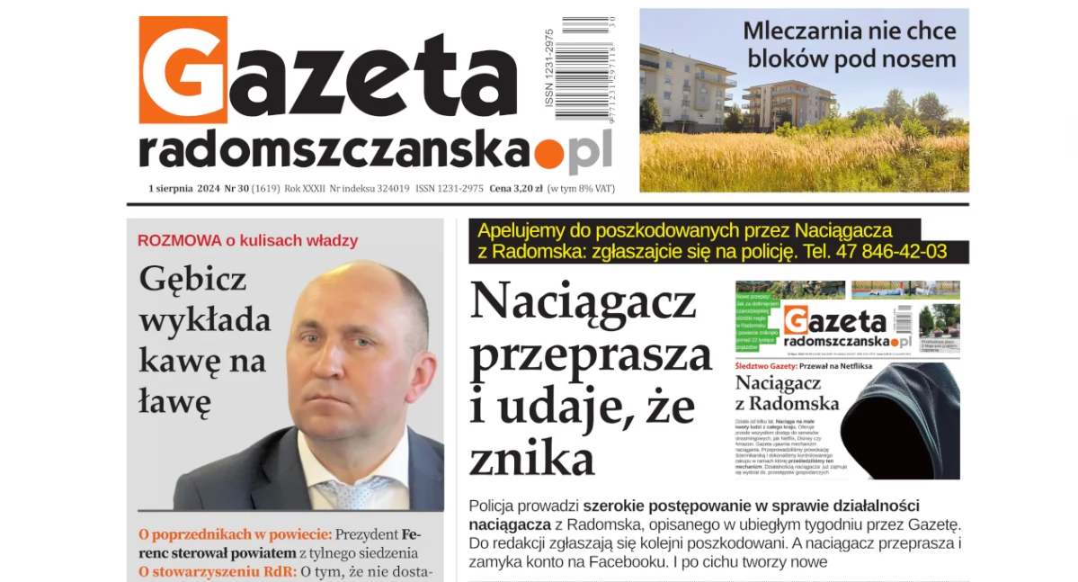 Na zdjęciu okładka najnowszego wydania Gazety Radomszczańskiej