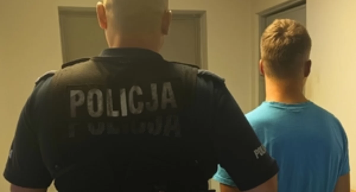 Na zdjęciu: Zatrzymany 19-latek, fot. KPP Radomsko 