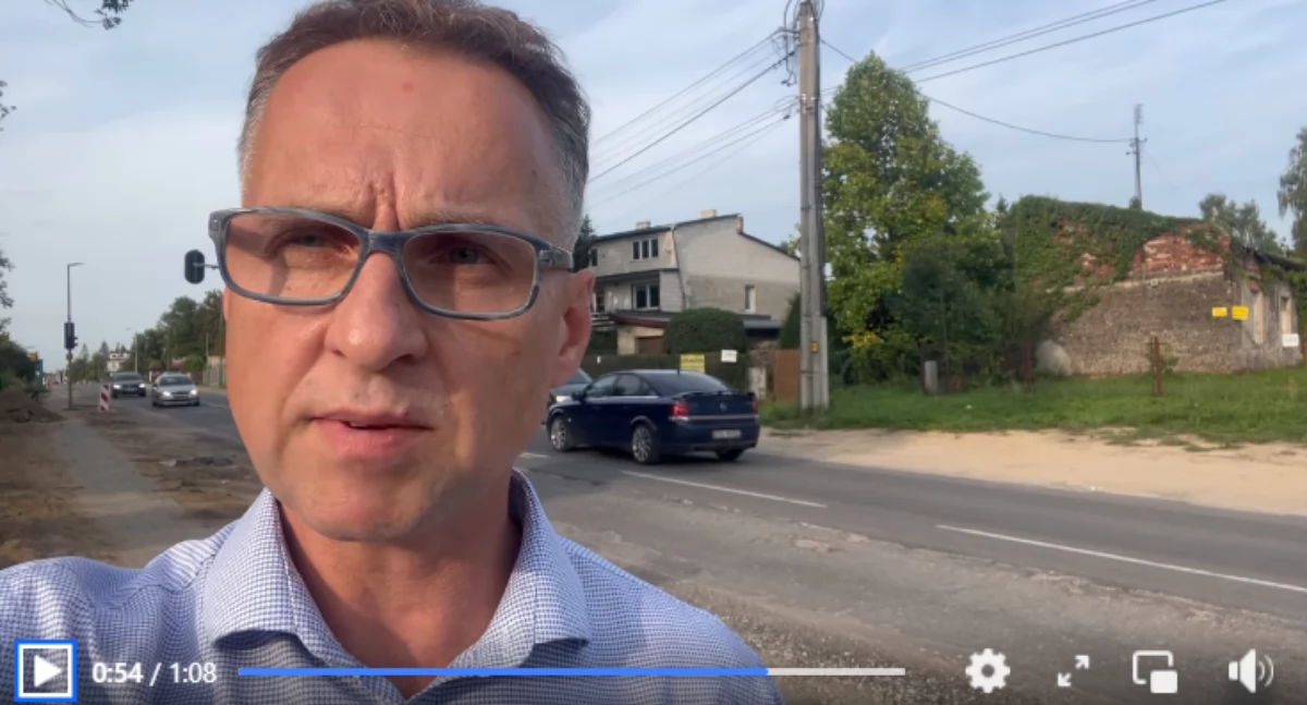 Na zdjęciu print screen wideo Rafała Dąbskiego na FB
