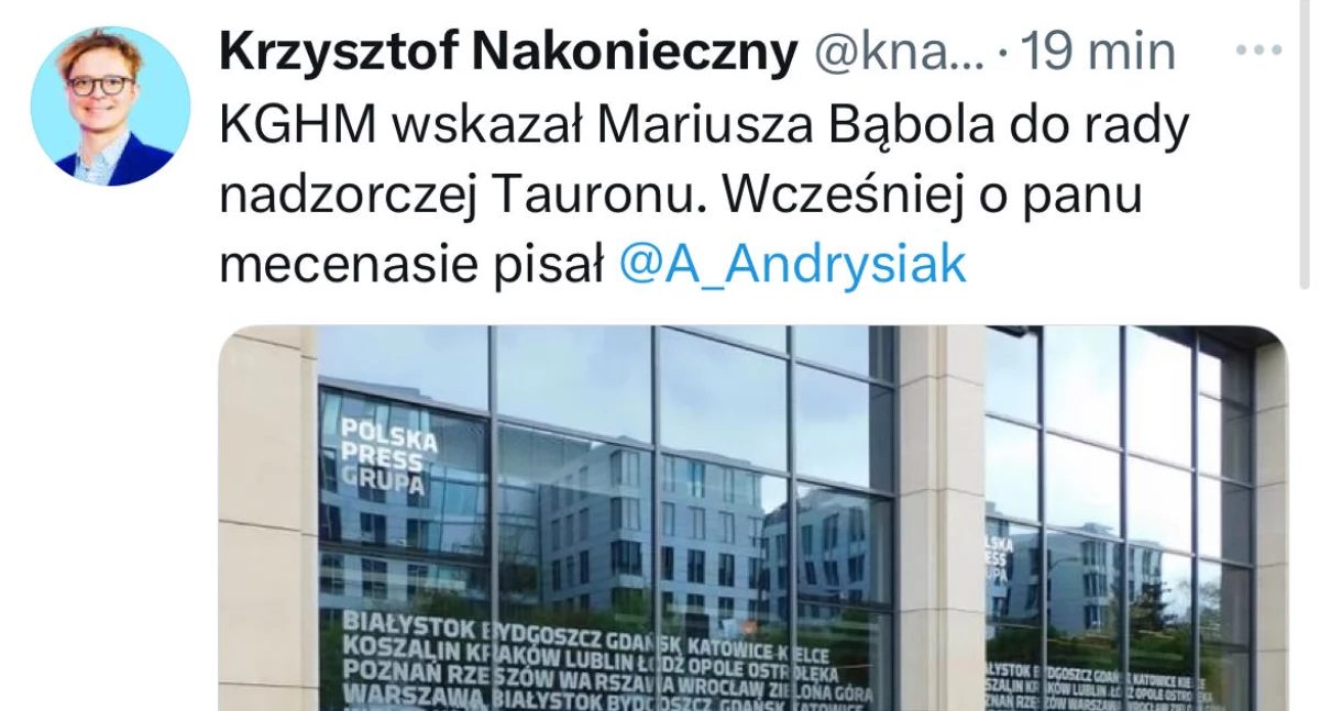 Na zdjęciu: Zrzut ekranu z plaformy X
