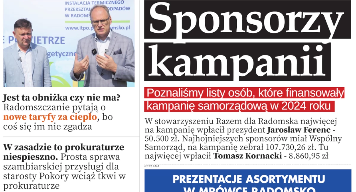 Na zdjęciu okładka najnowszego wydania Gazety Radomszczańskiej