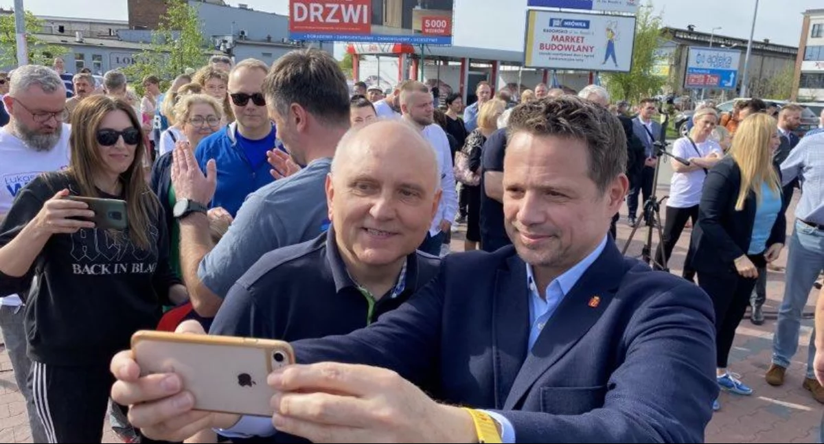 Na zdjęciu: Rafał Trzaskowski (PO) przyjechał w kampanii wyborczej do Radomska