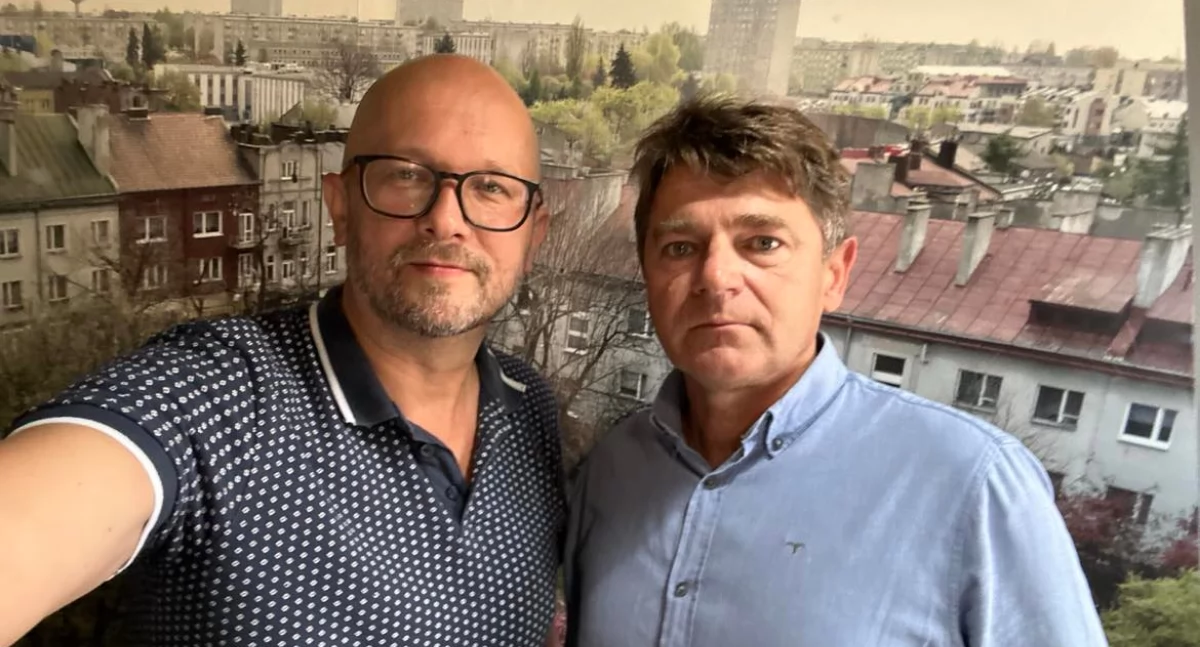 Na zdjęciu Andrzej Kędra (z prawej) i prowadzący rozmowę Andrzej Andrysiak
