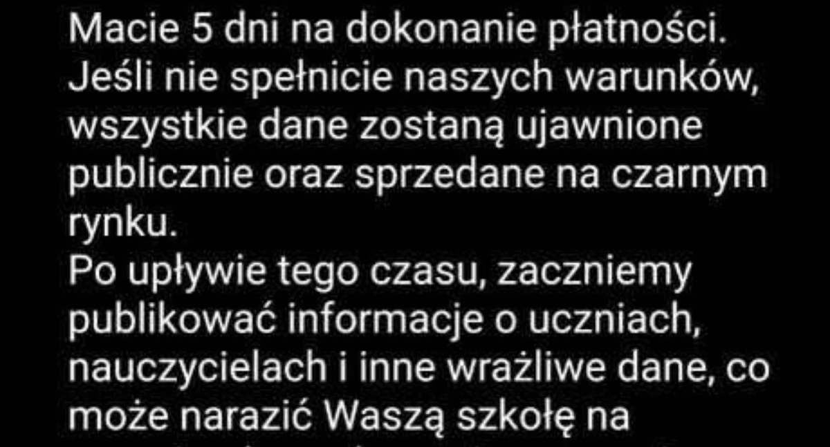 Na zdjęciu: Screen z librusa przesłany przez jednego z uczniów