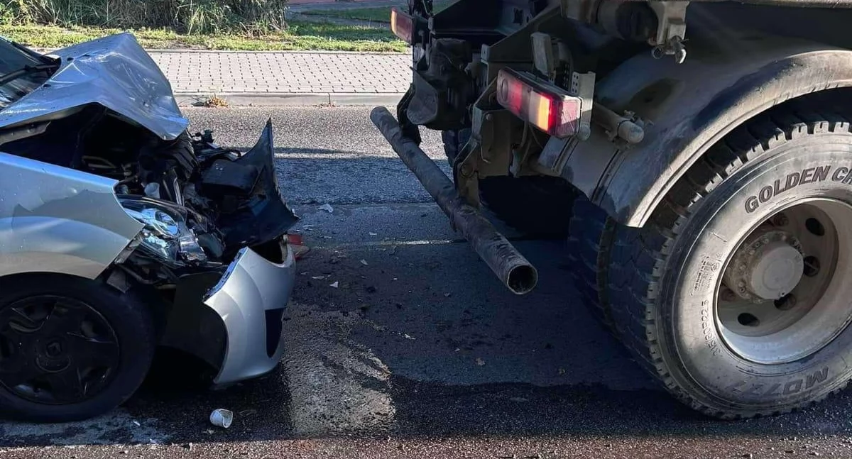 Na zdjęciu: Miejsce wypadku, fot. KP PSP Radomsko