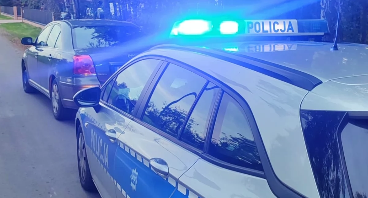 Na zdjęciu: Wpadł, bo jechał za szybko, fot. Facebook/KPP Radomsko