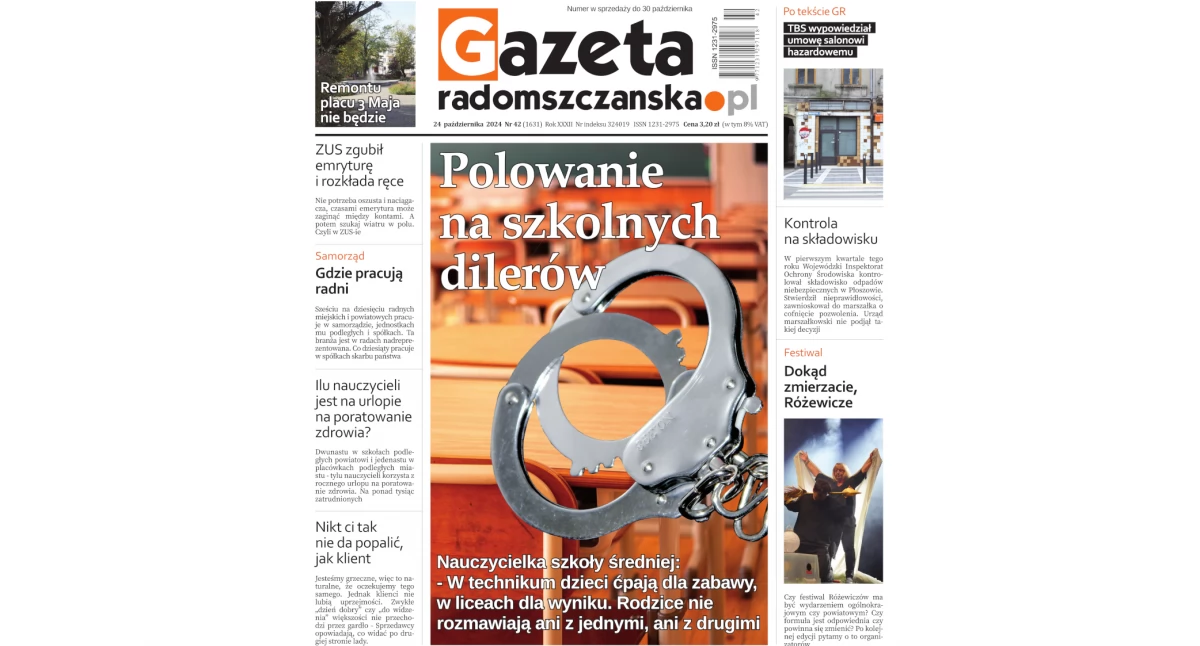 Na zdjęciu okładka najnowszego wydania Gazety Radomszczańskiej