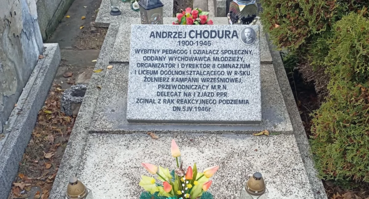 Na zdjęciu: Obecny stan grobu Andrzeja Chodury