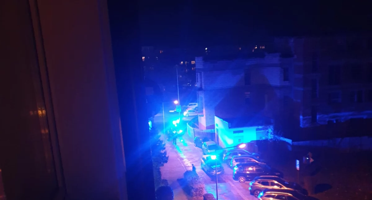 Na zdjęciu: Policja przy Piastowskiej