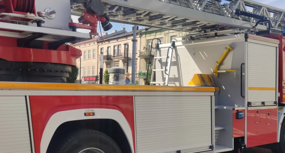 Na zdjęciu: Wóz straży pożarnej