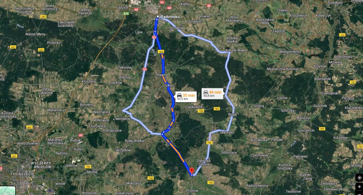 Na zdjęciu: Zrzut ekranu Google Maps