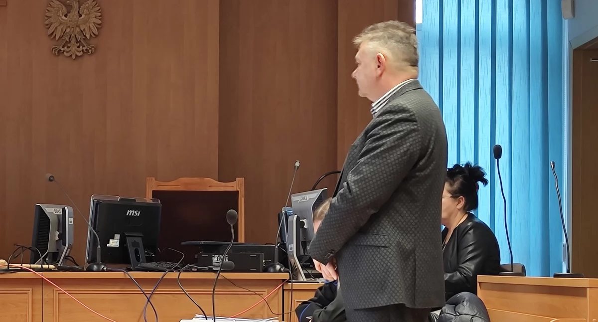 Na zdjęciu: Prezes PGK zeznający w sądzie jako świadek w sprawie ustalenia liczby członków związku