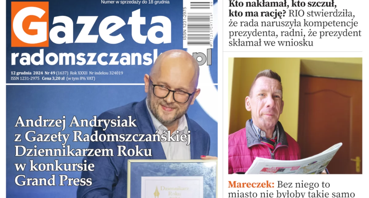 Na zdjęciu okładka najnowszego wydania Gazety Radomszczańskiej