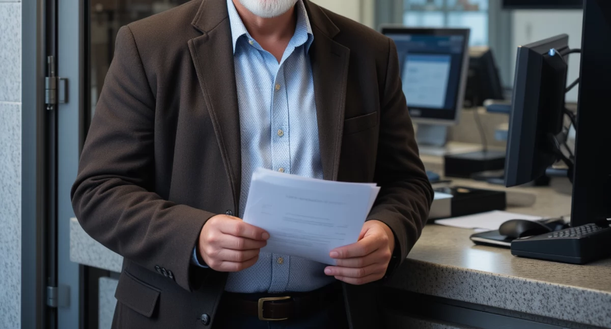 Na zdjęciu: Pan Wojciech podpisał już wiele dokumentów, które przygotował bank