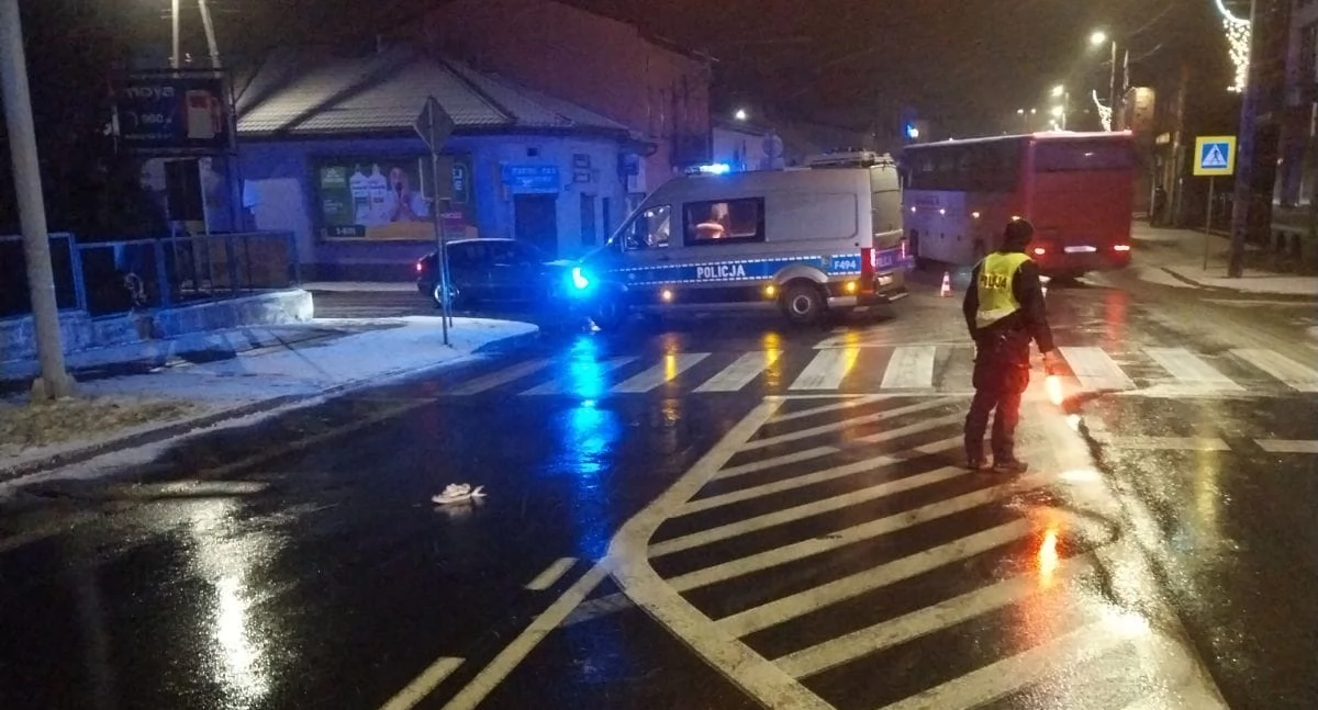 Na zdjęciu: Miejsce wypadku, fot. KPP Radomsko 